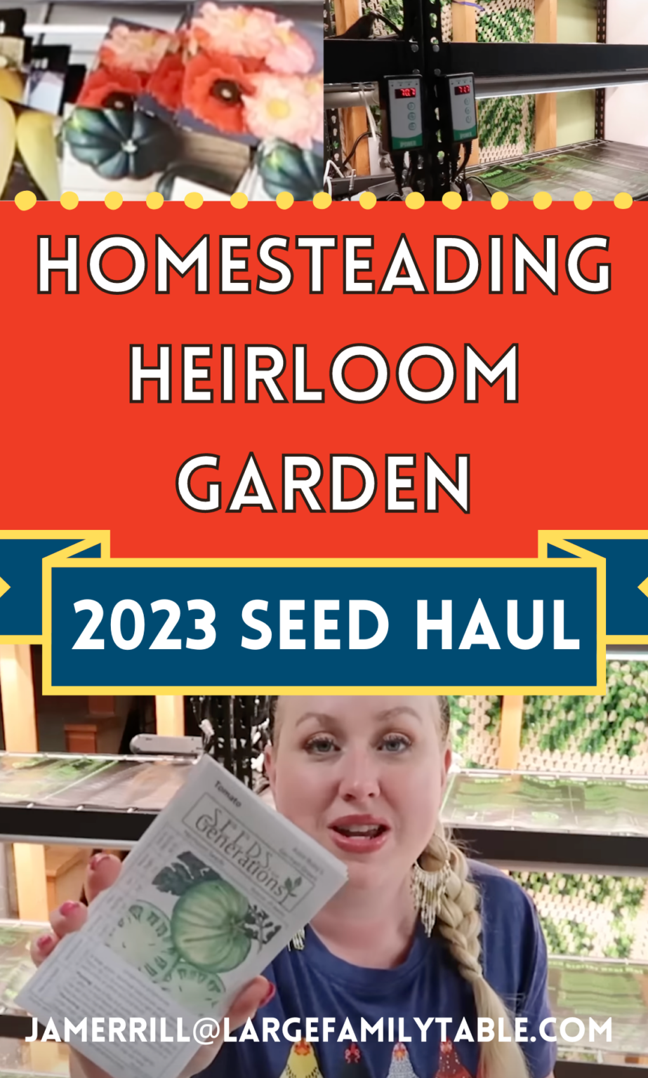 Homesteading Heirloom Garden Seed Haul 2023 Large Family Table