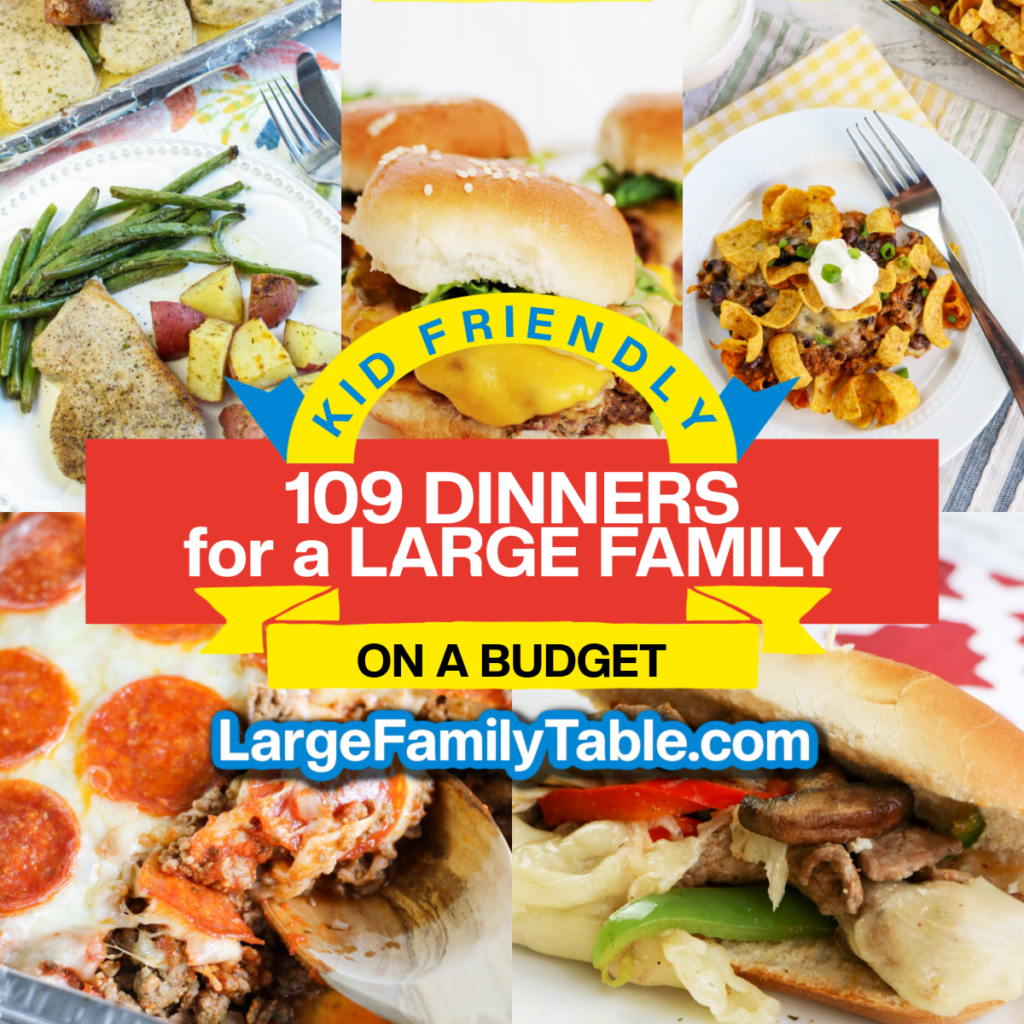 109 Kid-Friendly Dinners for a Large Family on a Budget - Large Family ...