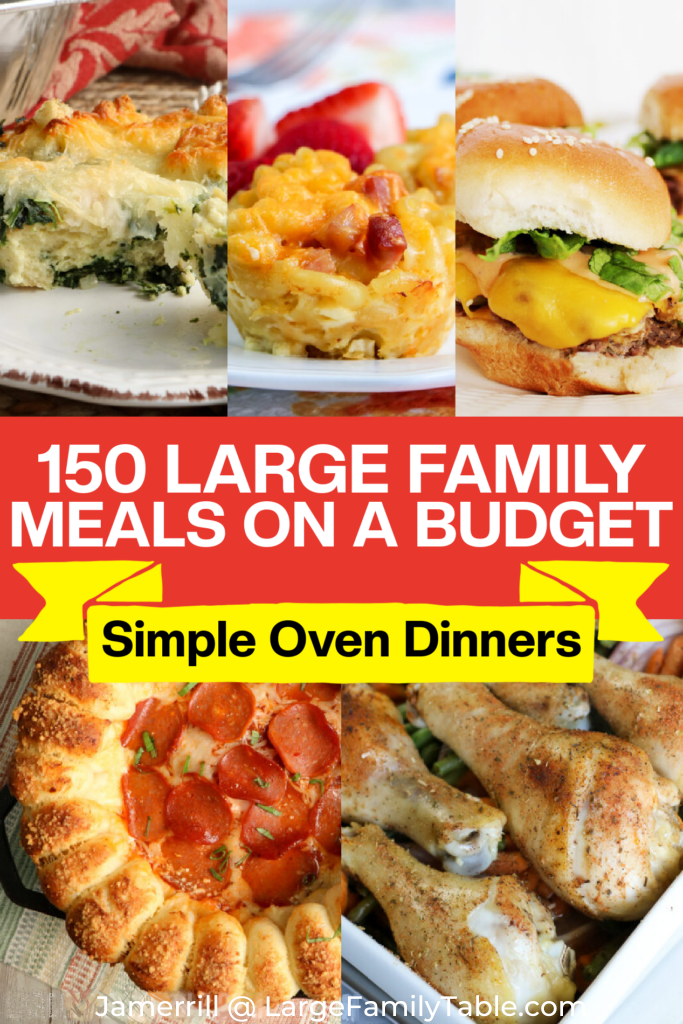 150 Large Family Meals on a Budget Simple Oven Dinners