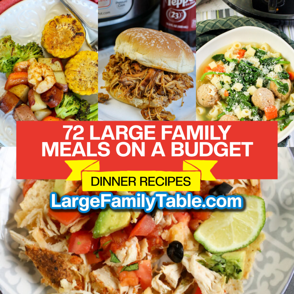 72 Large Family Meals on a Budget Dinner Recipes - Large Family Table