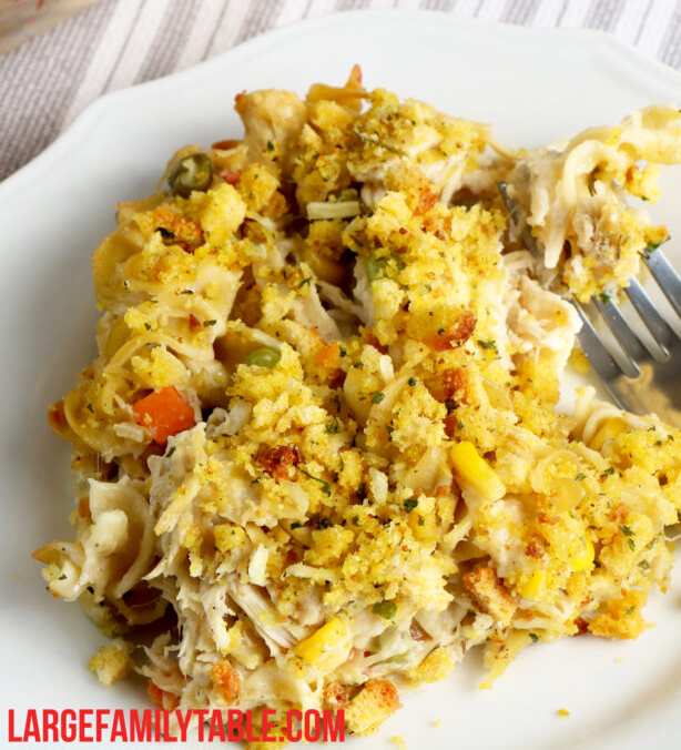 Large Family Chicken and Swiss Casserole
