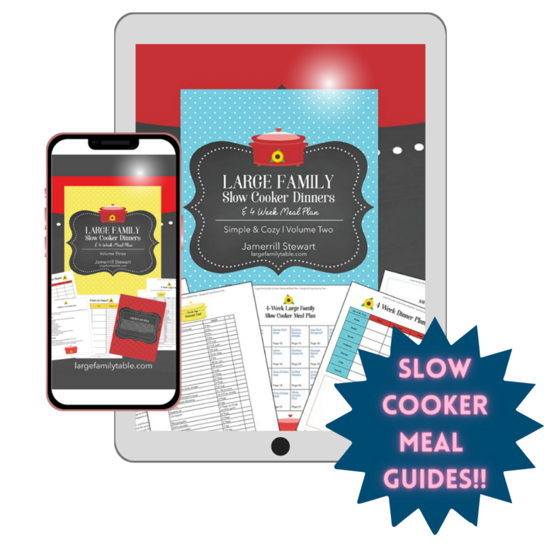 LFT Printables of the Month Club Large Family Table