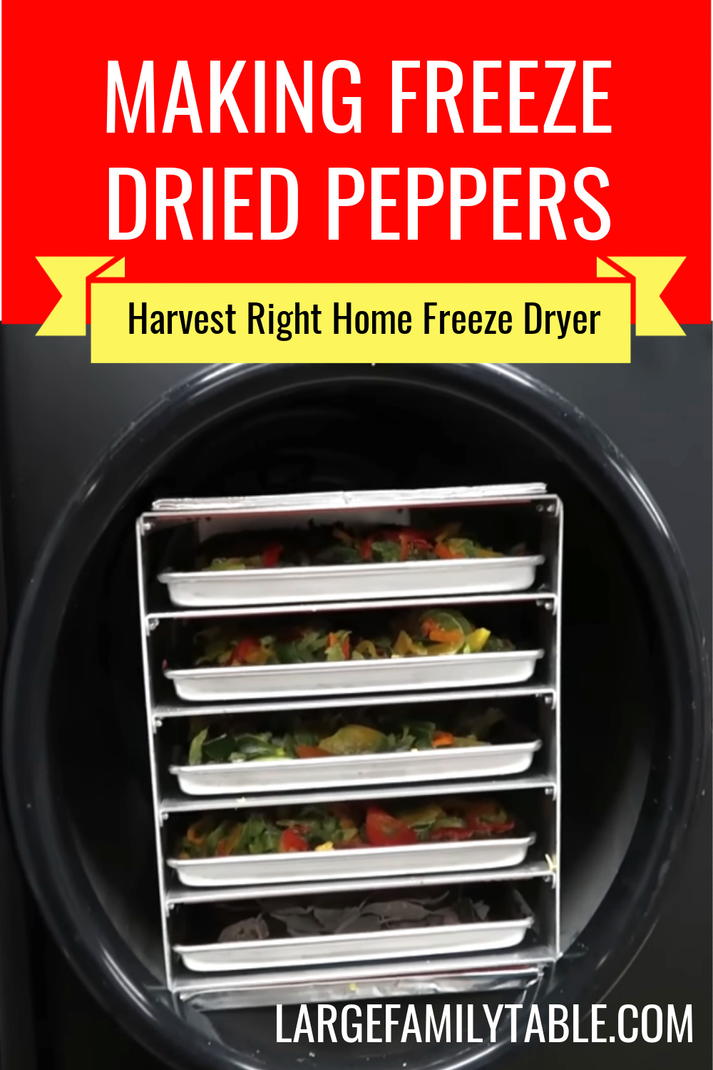 Freeze Dryer with Peppers inside