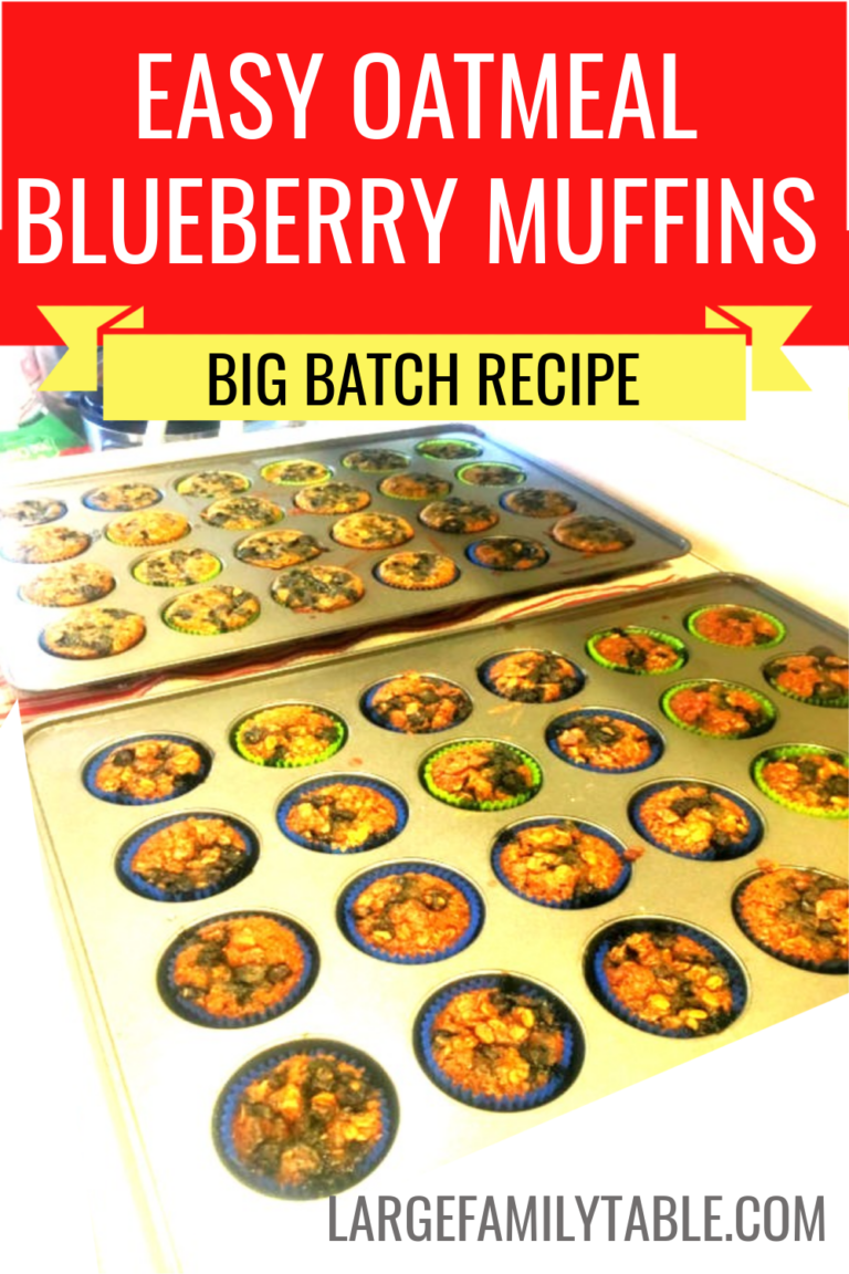 Big-Batch Cooking Oatmeal Blueberry Muffins