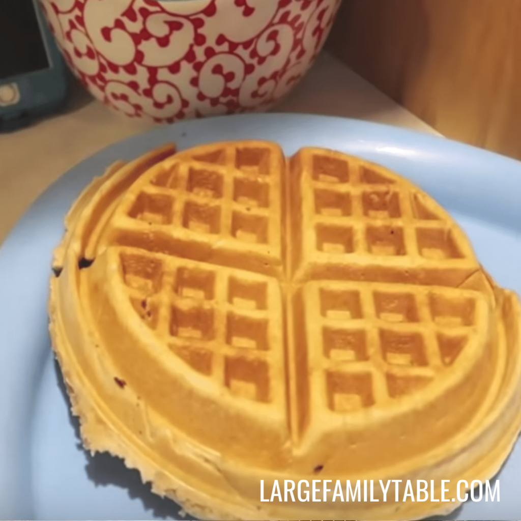 Waffle on a plate