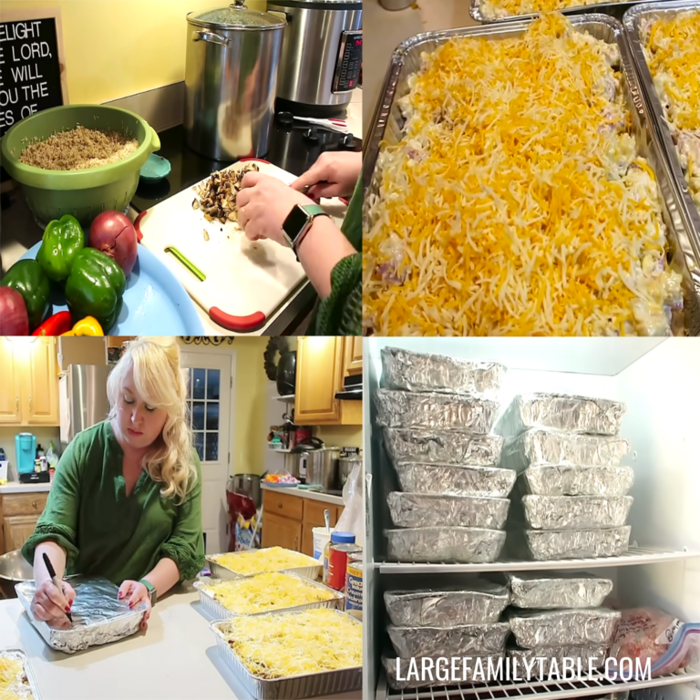 How to Cook 40 Freezer Meals for New Moms in ONE Evening!! Large